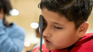  student getting an eye exam